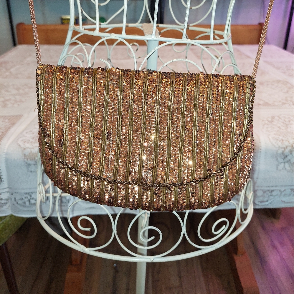 Walborg sequin sholder clutch purse